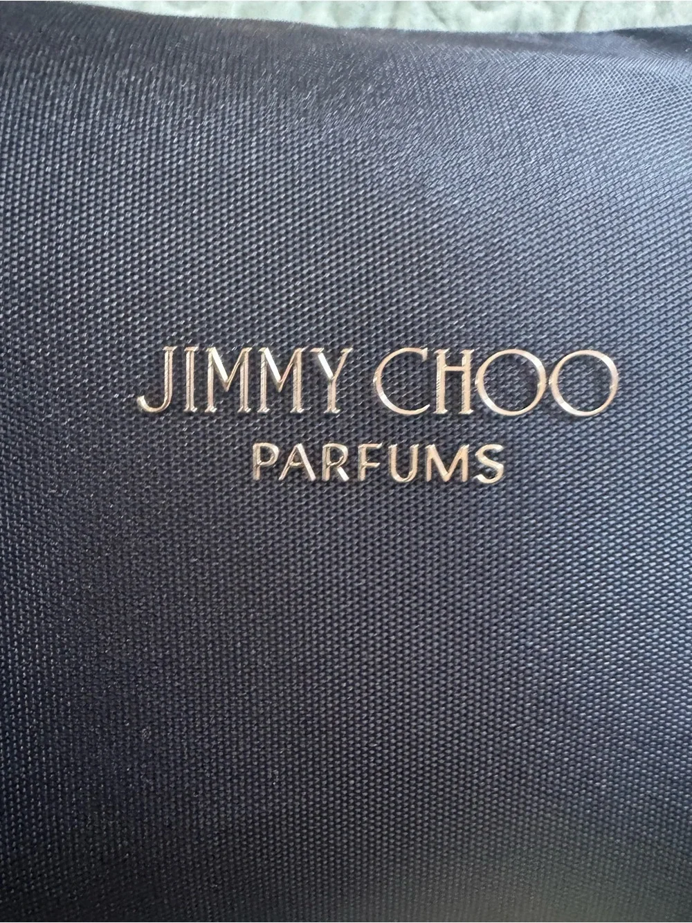 Jimmy Choo Navy Cosmetic Pouch with Pink Trim